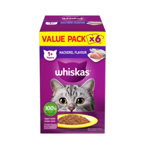image WHISKAS%C2%AE%201%2B%20Years%20Mackerel%20Flavour%20Value%20Pack%20-%20F