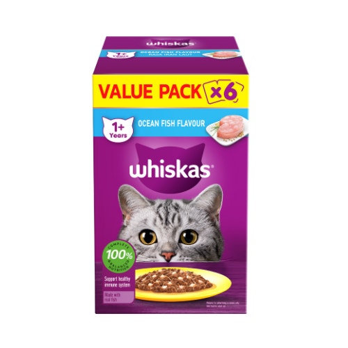 image WHISKAS%C2%AE%201%2B%20Years%20Ocean%20Fish%20Flavour%20Value%20Pack%20-%20F