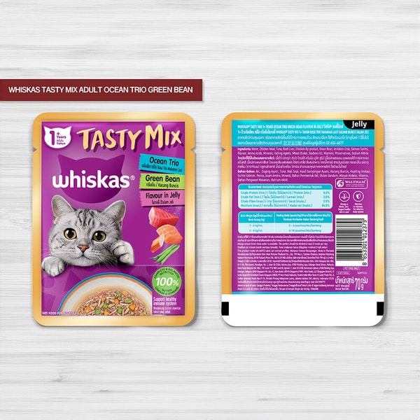 WHISKAS® Tasty Mix Jelly Ocean Trio Green Bean image 3