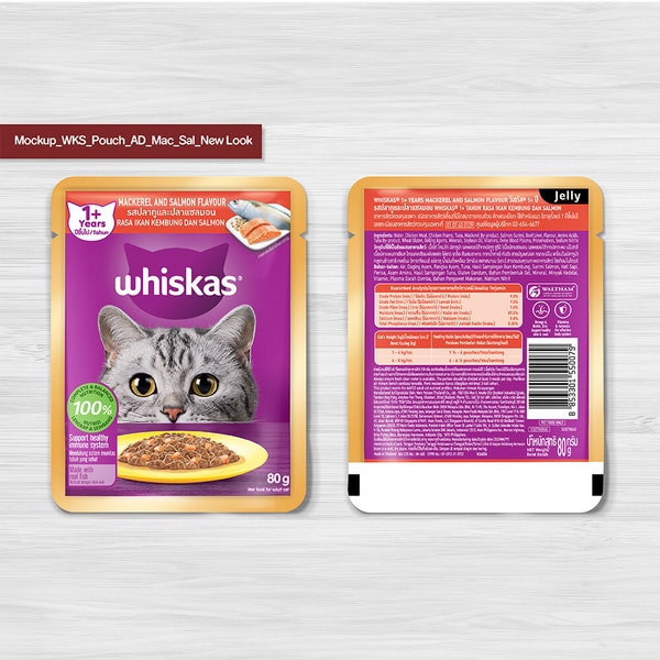WHISKAS® 1+ Years Mackerel and Salmon Flavour image 3