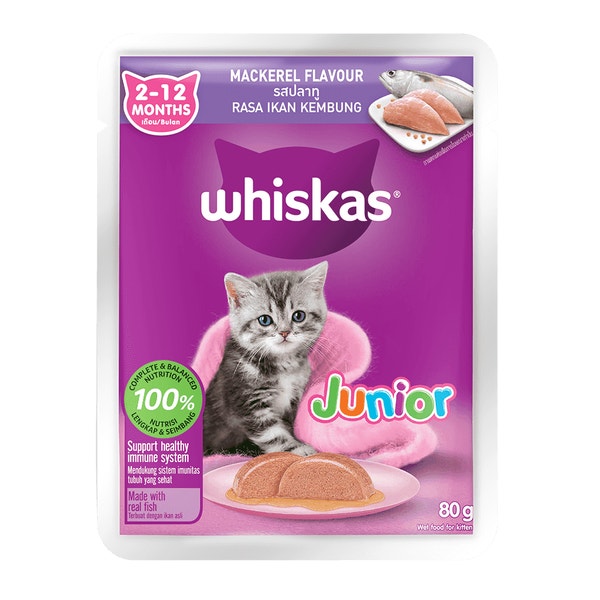 WHISKAS® Junior 2-12 Months Mackerel Flavour image 1