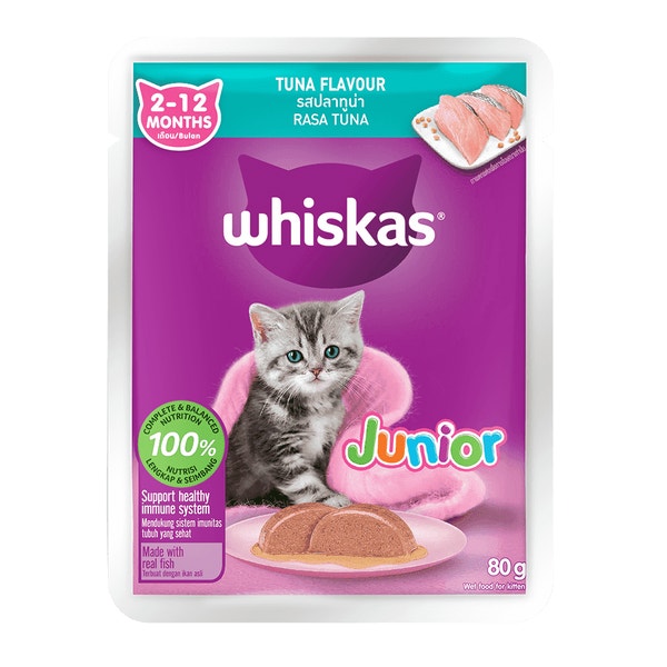 WHISKAS® Junior 2-12 Bulan Rasa Tuna image 1