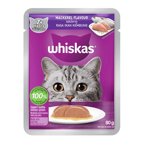 WHISKAS® Pouch Mackerel Senior 80g image 1
