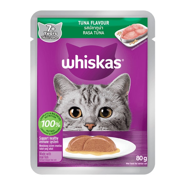 WHISKAS® Pouch Tuna Senior 80g image 1